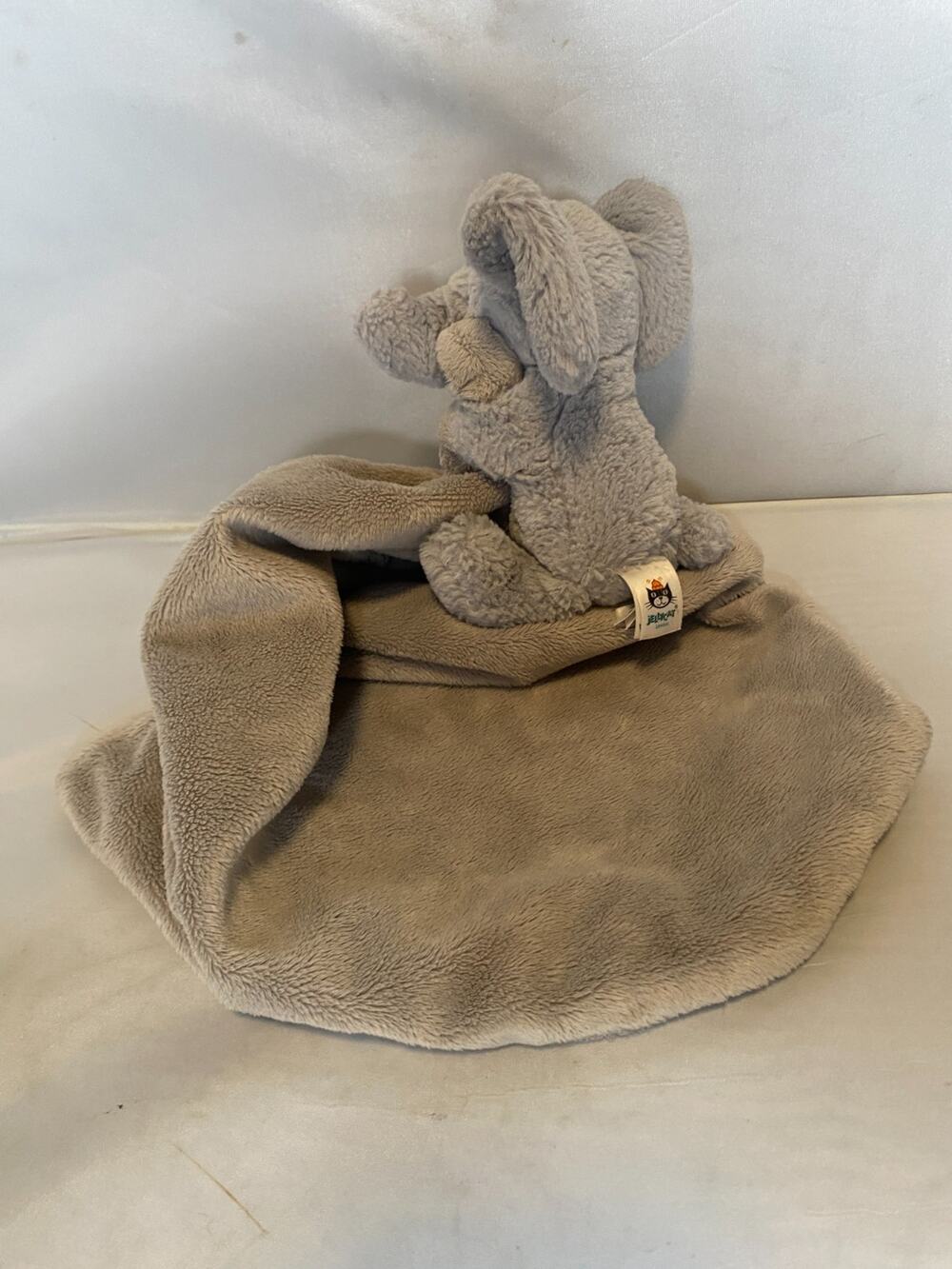 Jellycat Smudge Elephant Soother Lovey Plush Blanket Soft Minky